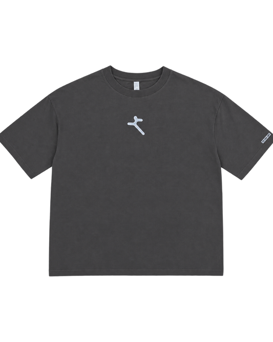 "GREY" BOXY CROP T-SHIRT