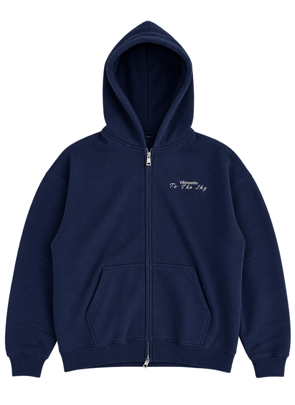 "NAVY BLUE" ZIP-UP HOODIE