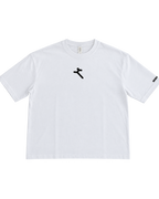 WHITE" BOXY CROP T-SHIRT