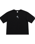 "BLACK" BOXY CROP T-SHIRT