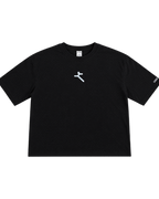 "BLACK" BOXY CROP T-SHIRT
