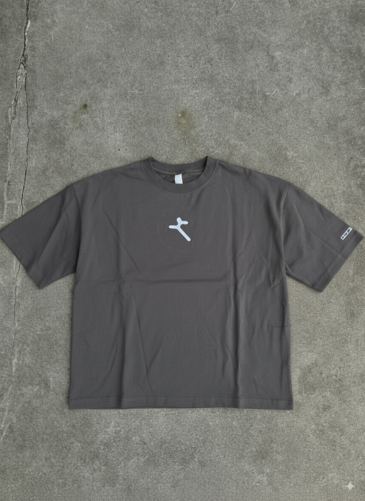 "GREY" BOXY CROP T-SHIRT