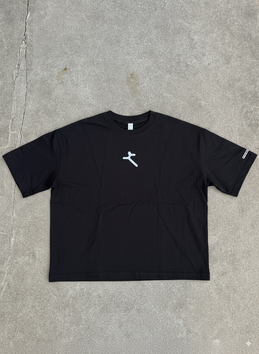 "BLACK" BOXY CROP T-SHIRT