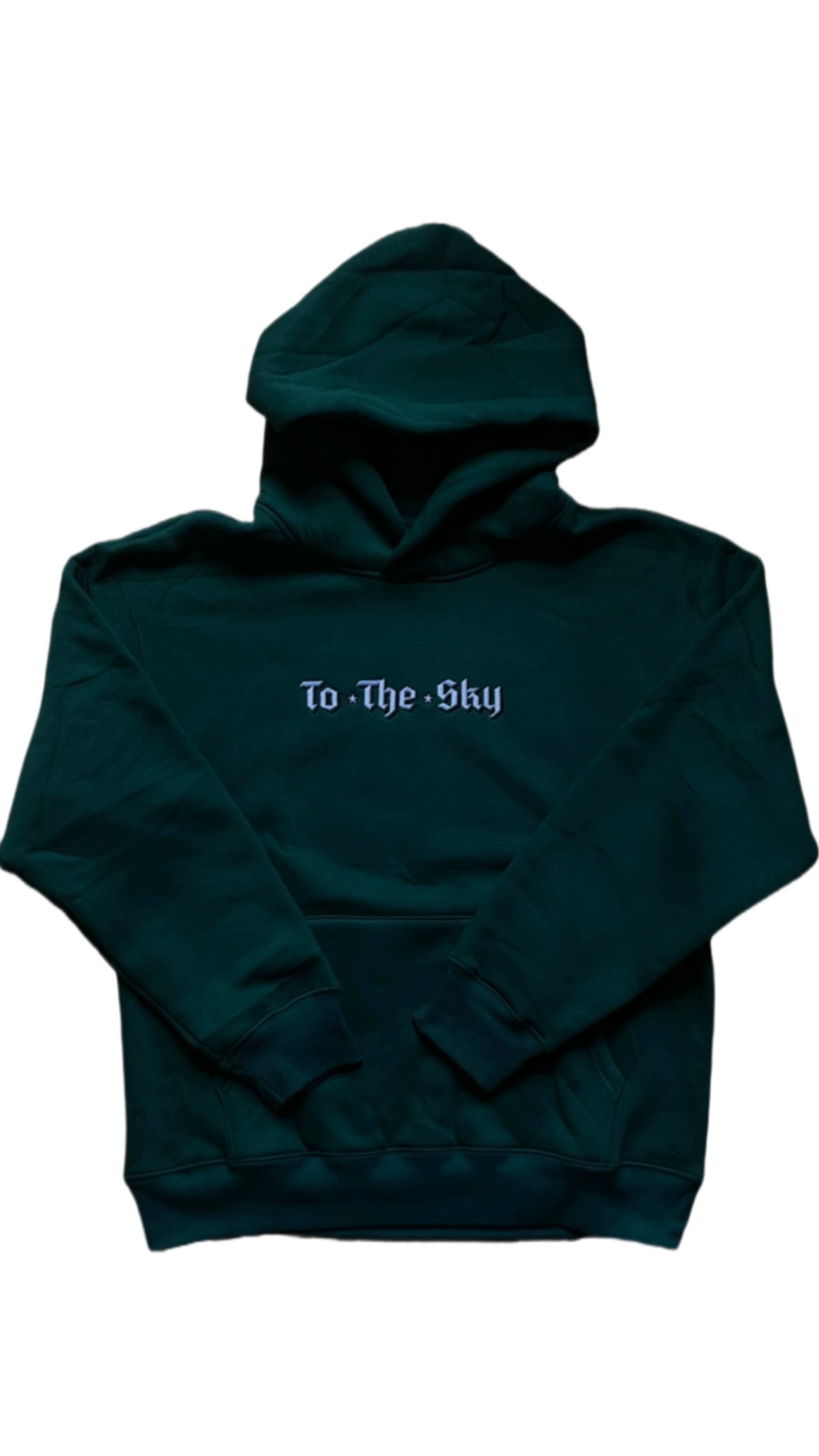 “To The Sky” heavyweight hoodie - Dark green