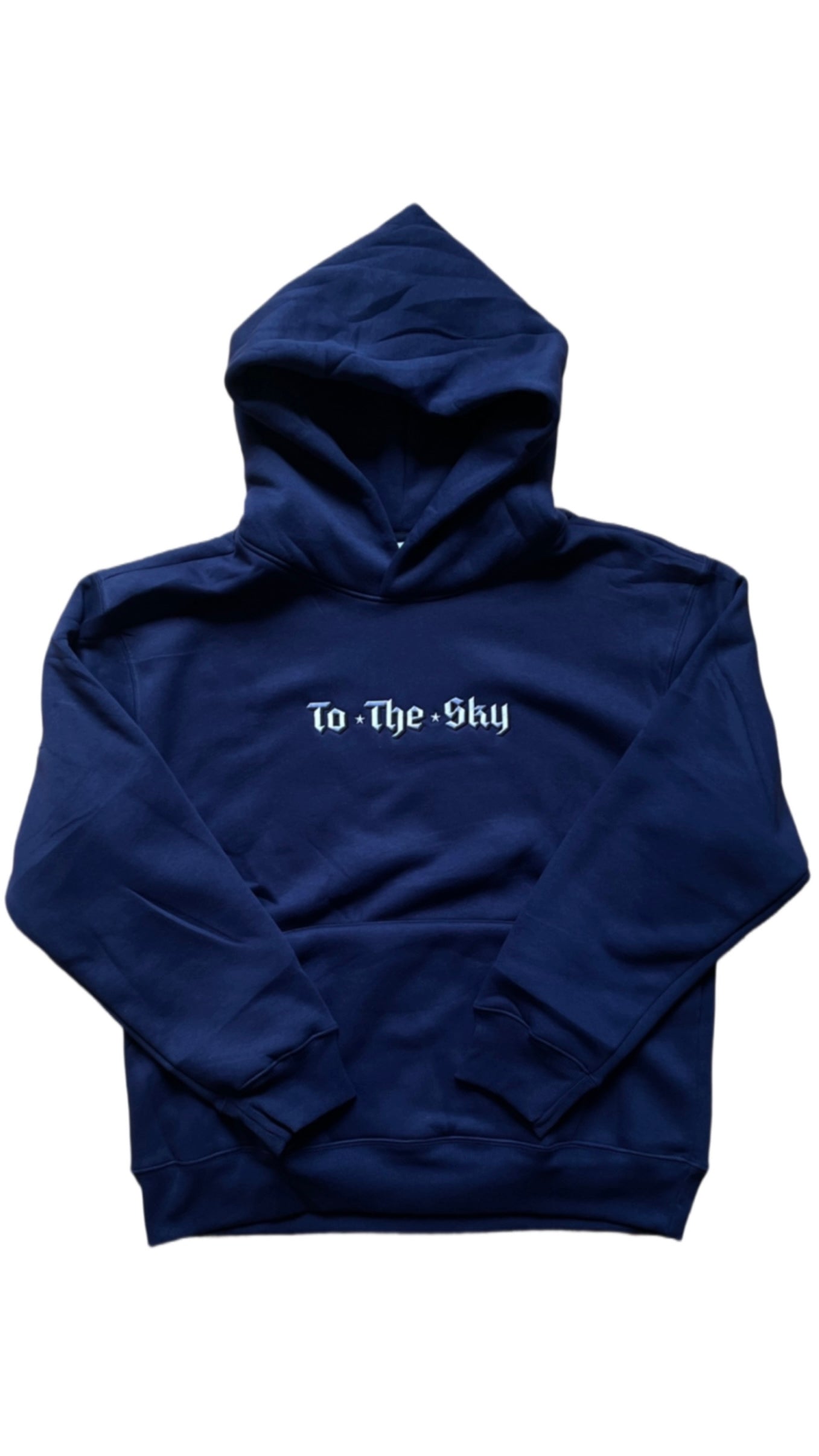 “To The Sky” heavyweight hoodie - Navy blue