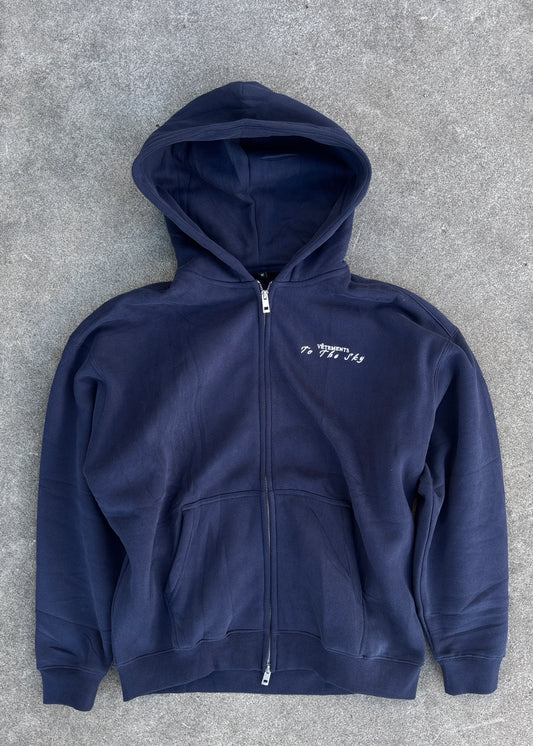"NAVY BLUE" ZIP-UP HOODIE