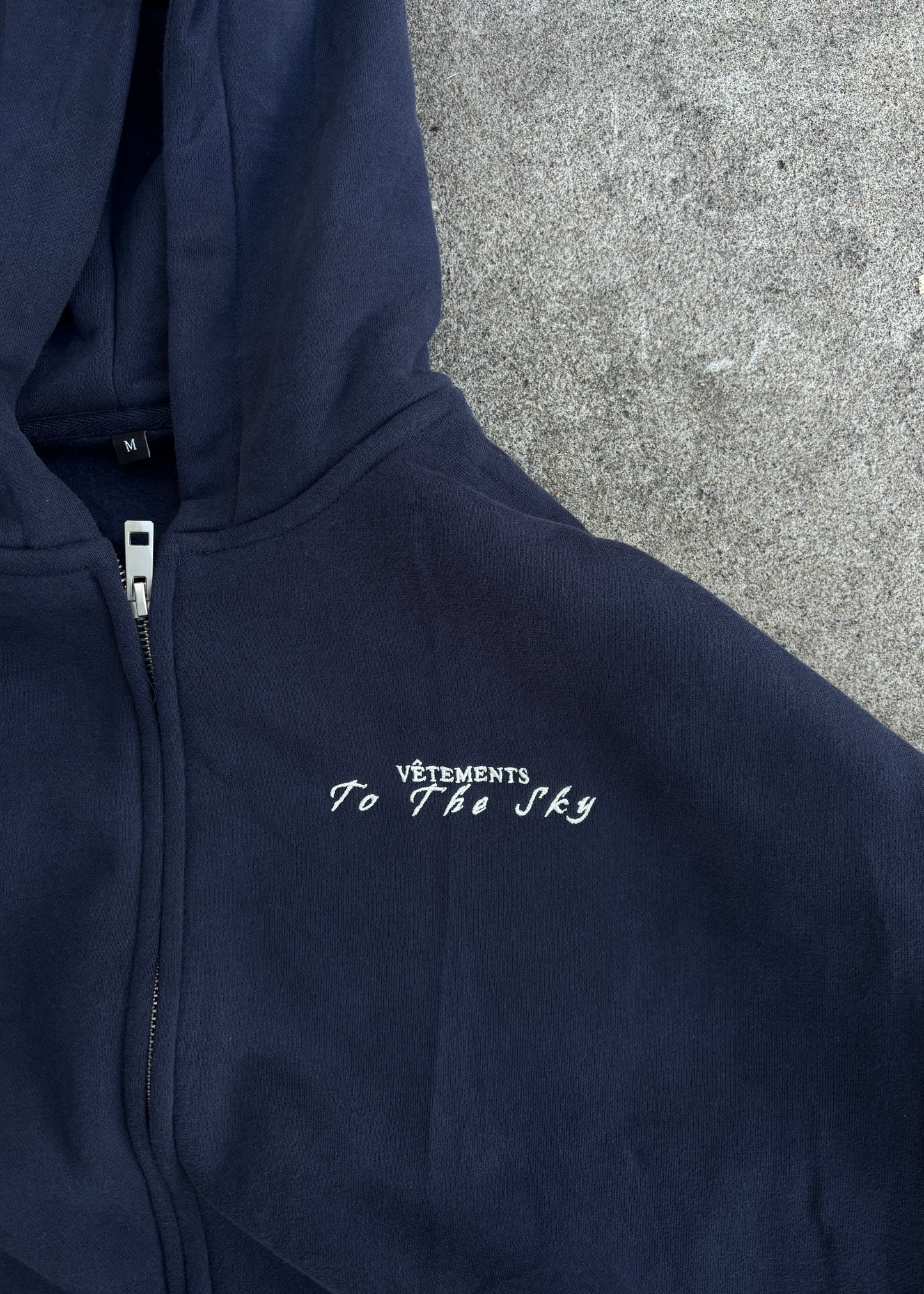 "NAVY BLUE" ZIP-UP HOODIE