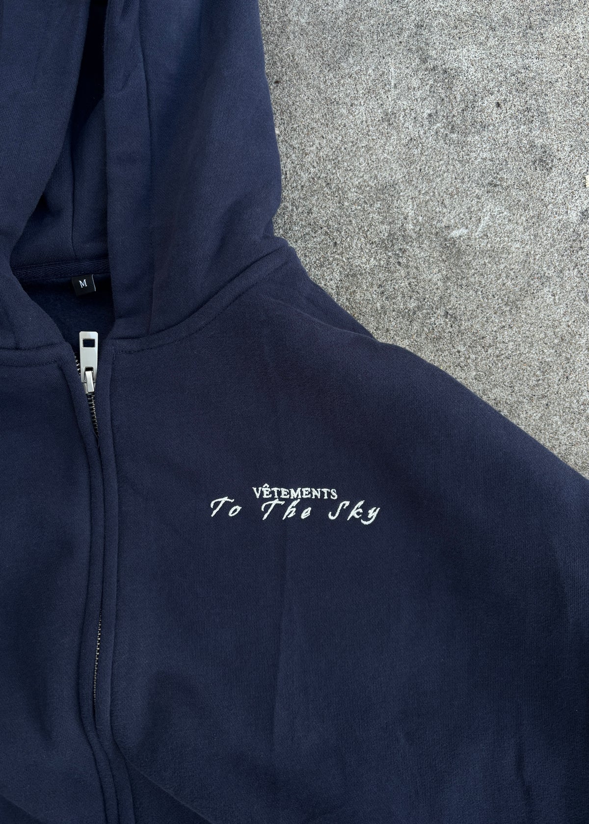 "NAVY BLUE" ZIP-UP HOODIE
