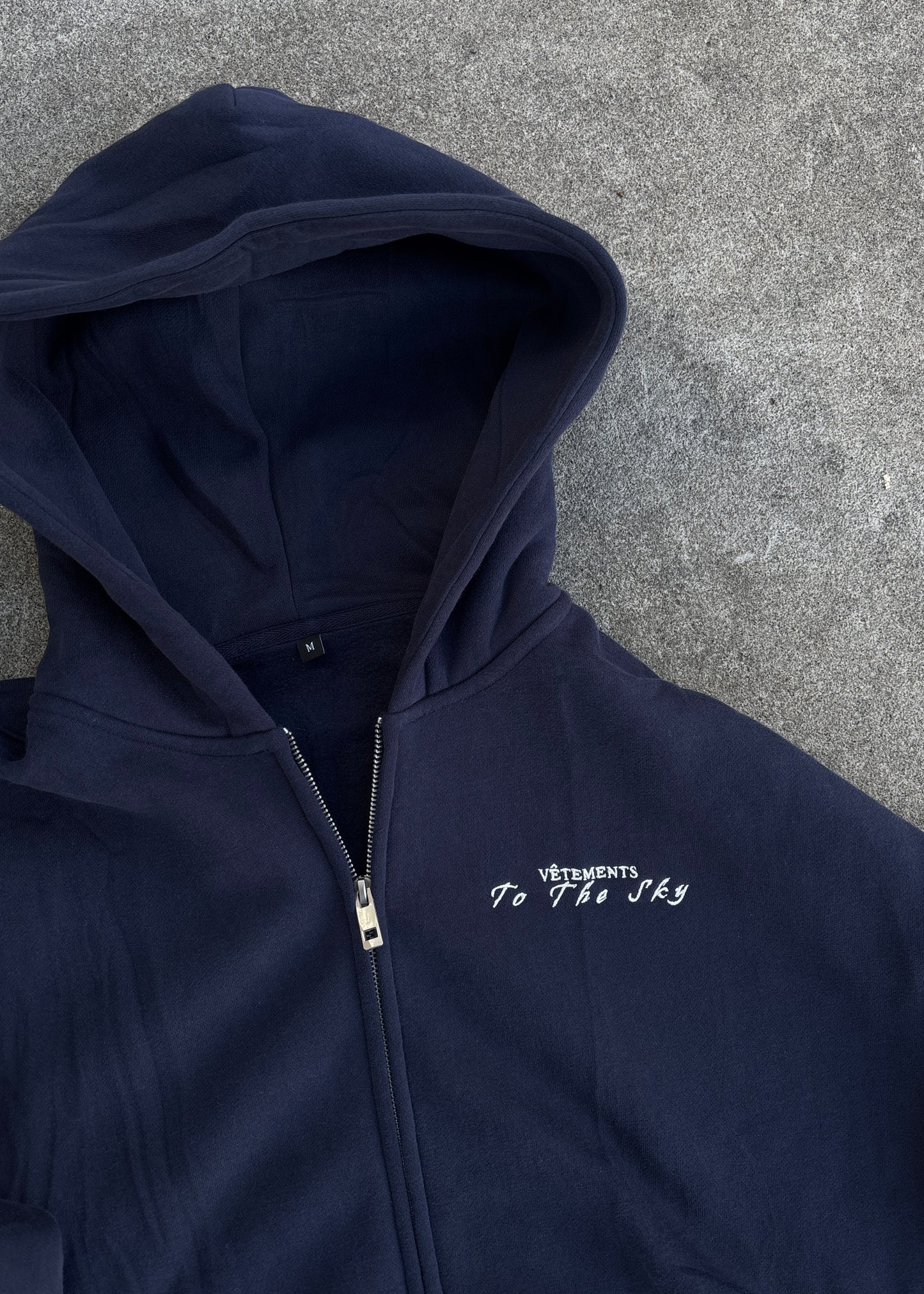 "NAVY BLUE" ZIP-UP HOODIE